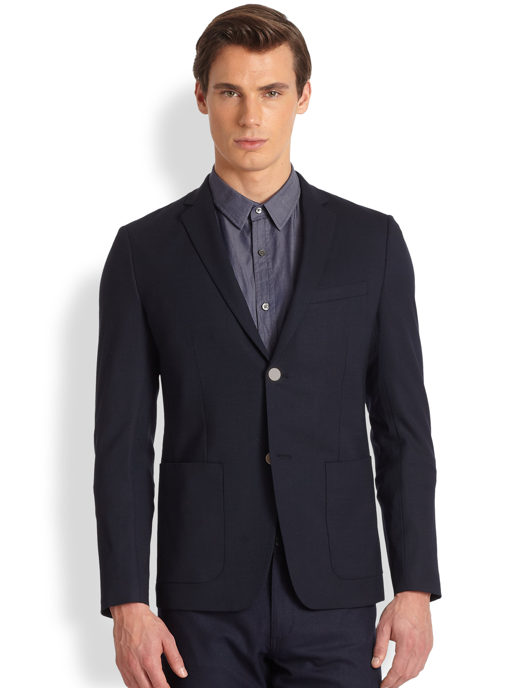 Lyst - Theory Wellar Pa Wool Jacket in Blue for Men