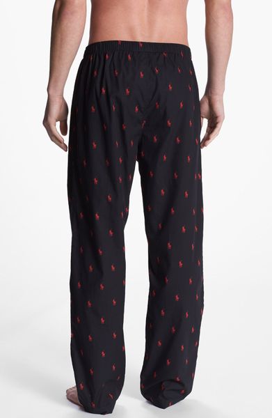 Polo Ralph Lauren Cotton Lounge Pants in Red for Men (Polo Black/ Red ...