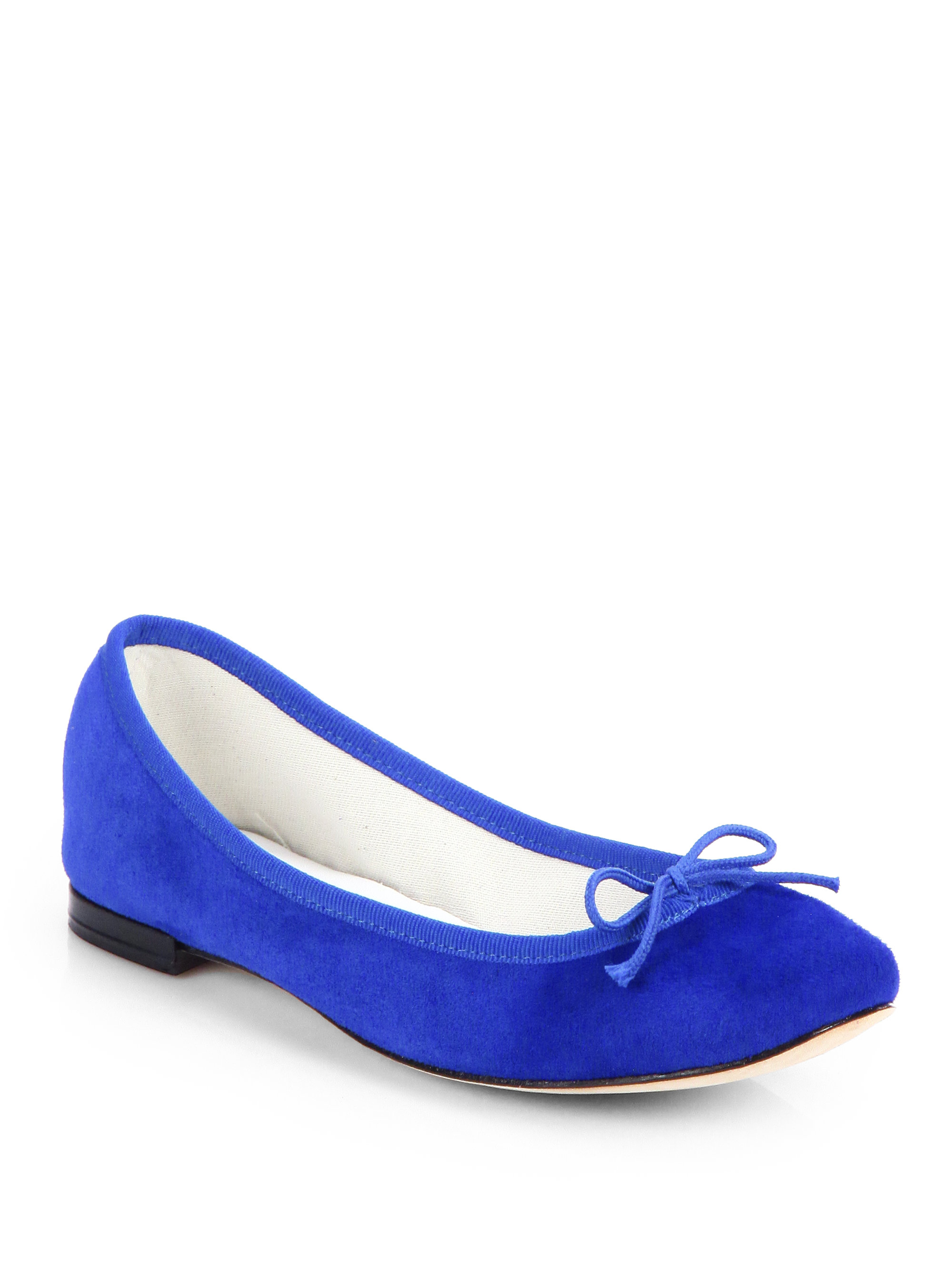 Repetto Suede Ballet Flats in Blue | Lyst