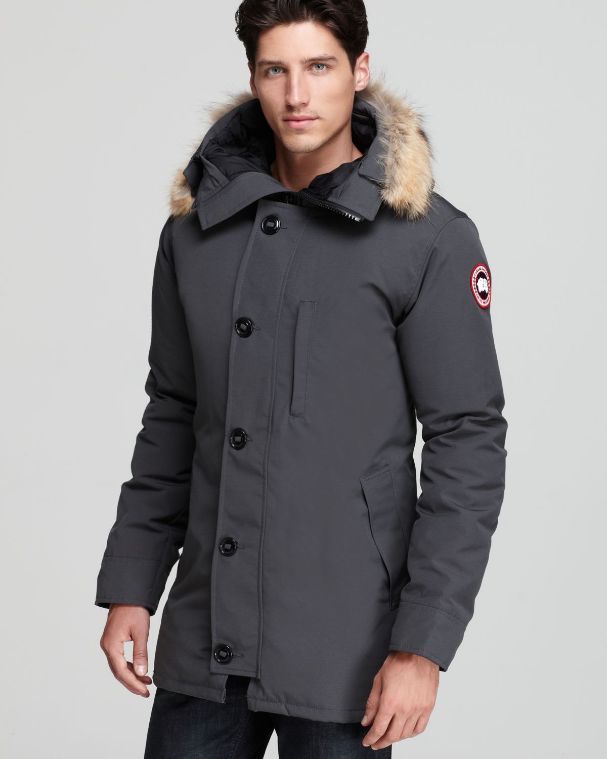 Lyst - Canada Goose Chateau Parka with Fur Hood in Gray for Men