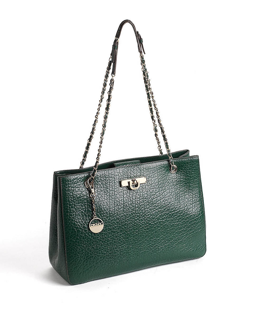 Dkny Beekman French Grain Leather Tote Bag in Green | Lyst