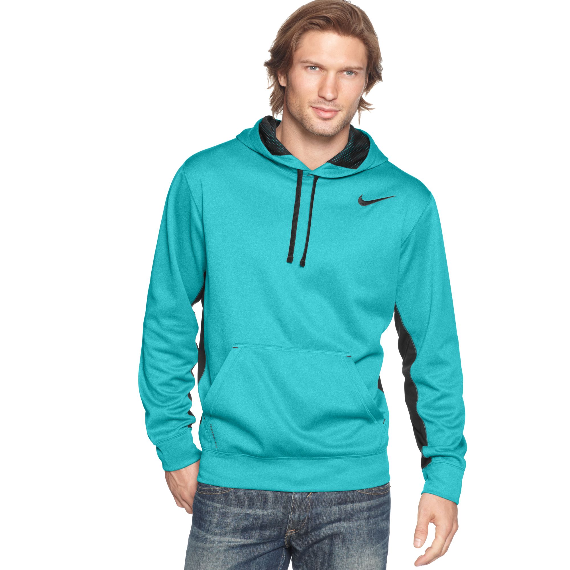 Lyst - Nike Therma Fit Knockout Hoodie in Blue for Men