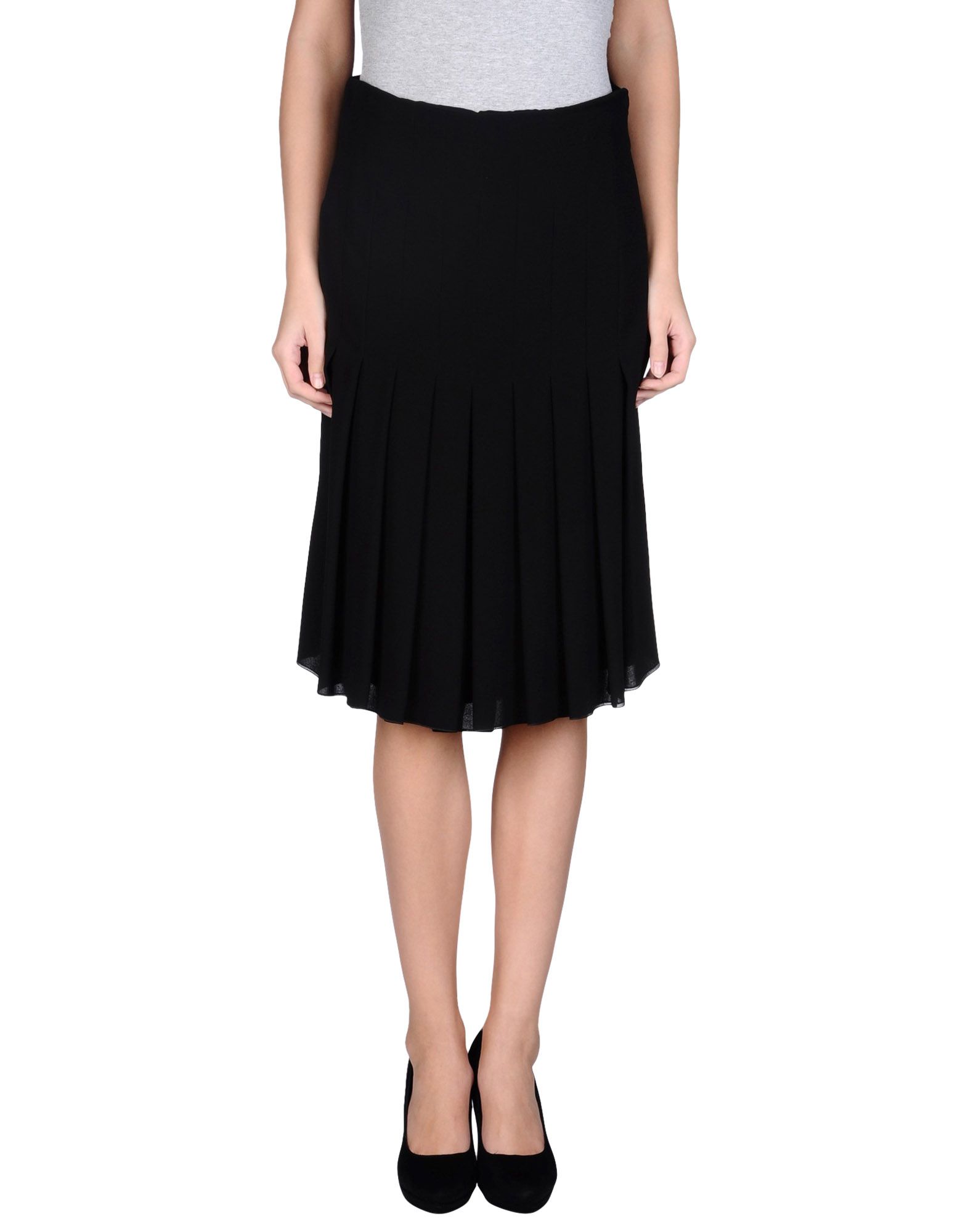 Akris Knee Length Skirt in Black | Lyst