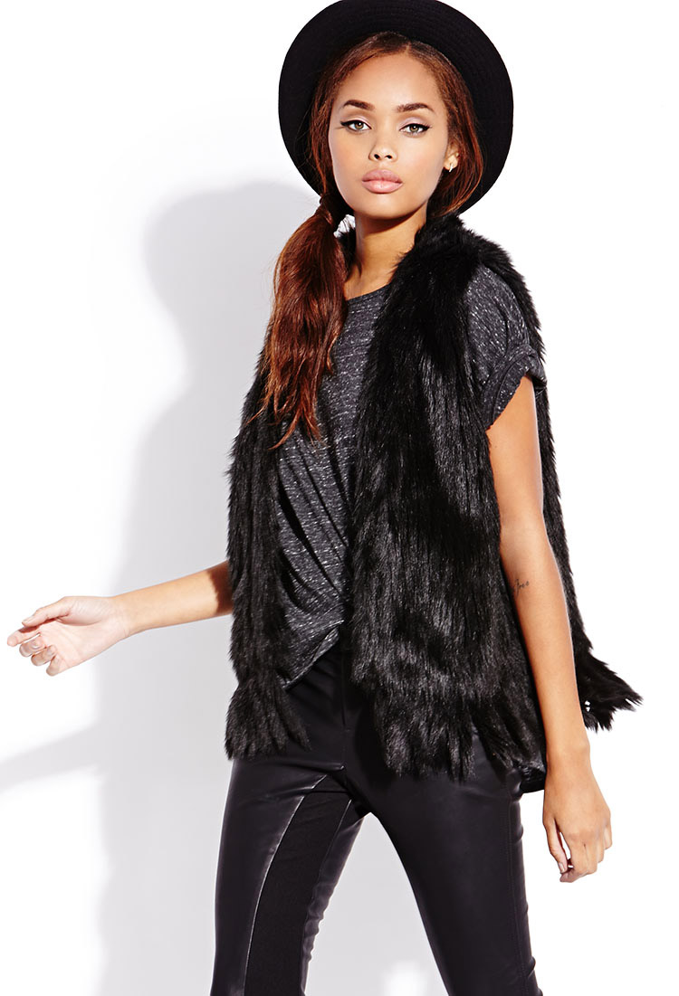 forever 21 fur vest