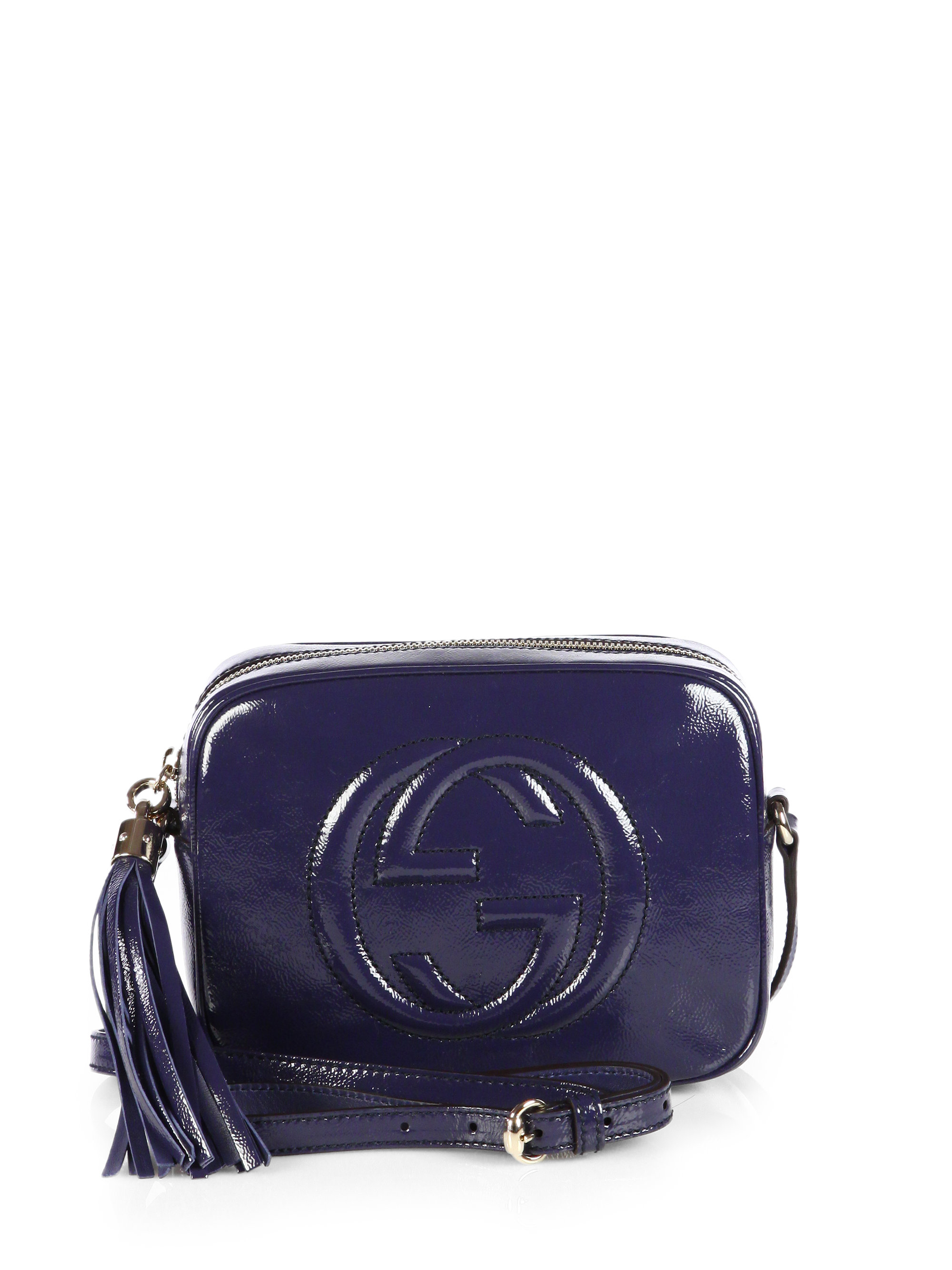Gucci Soho Patent Leather Disco Bag in Blue (AZURE) | Lyst  