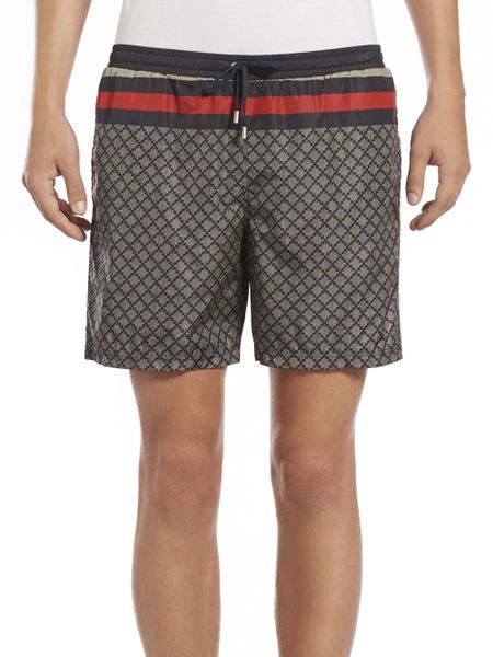 Gucci Web Detail Diamante Swim Shorts in for Men (INK BLUE) | Lyst