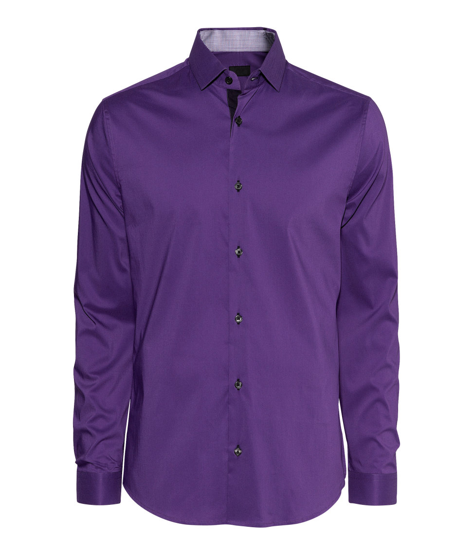 cases iphone joules 11 Shirt in for  Slim Men Lyst  Purple Fit H&M