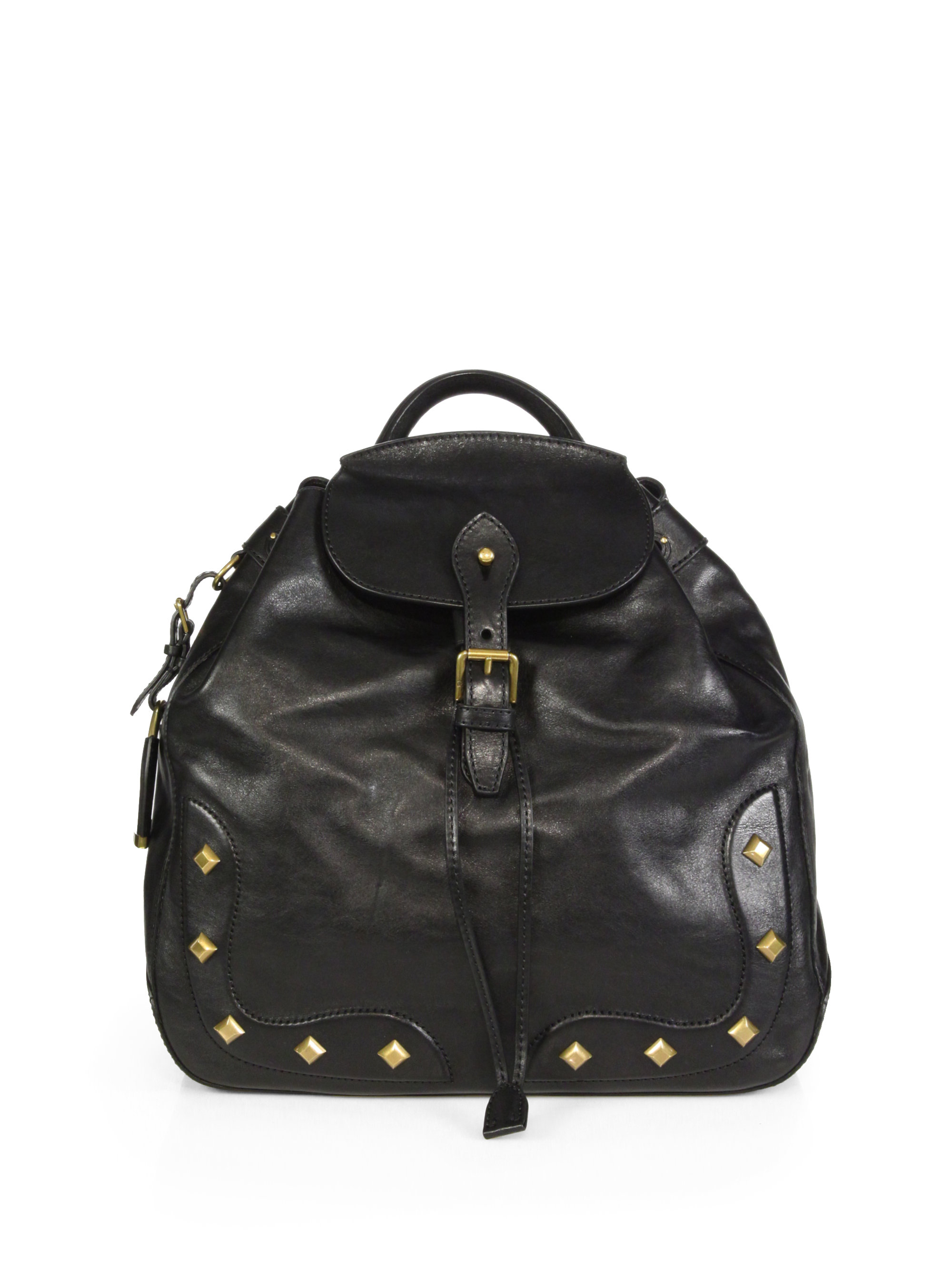 Ralph Lauren Collection Vintage Studded Backpack in Black | Lyst