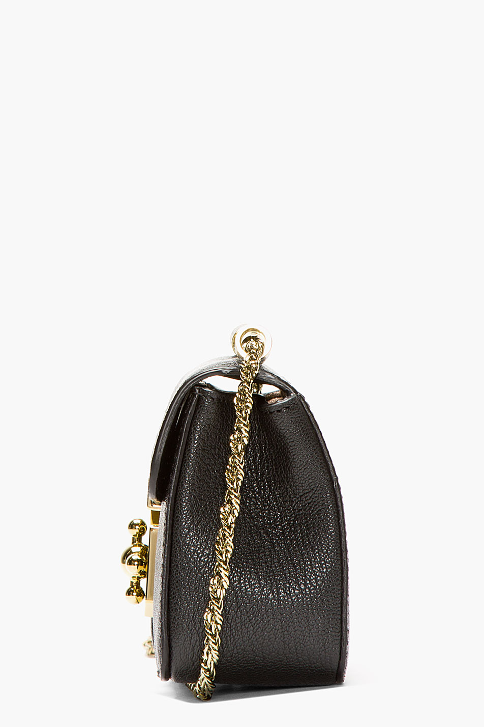 chloe black leather elsie bag