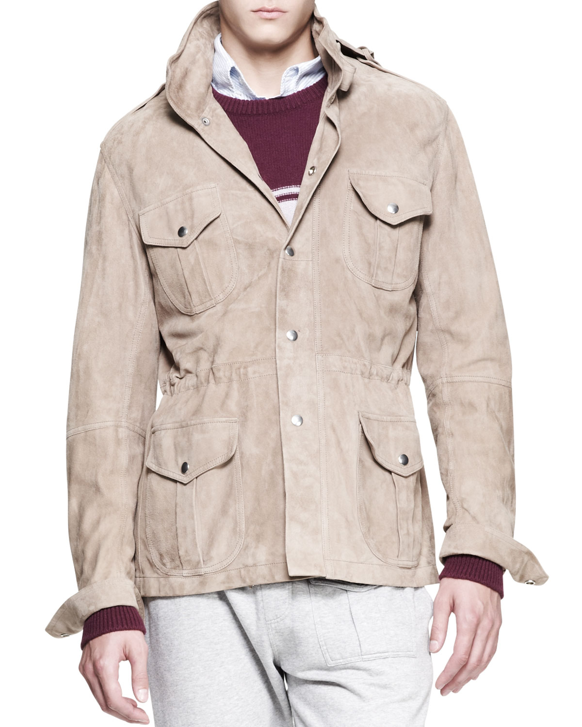 Michael Bastian Suede Army Jacket Tan in Brown for Men (TAN) | Lyst