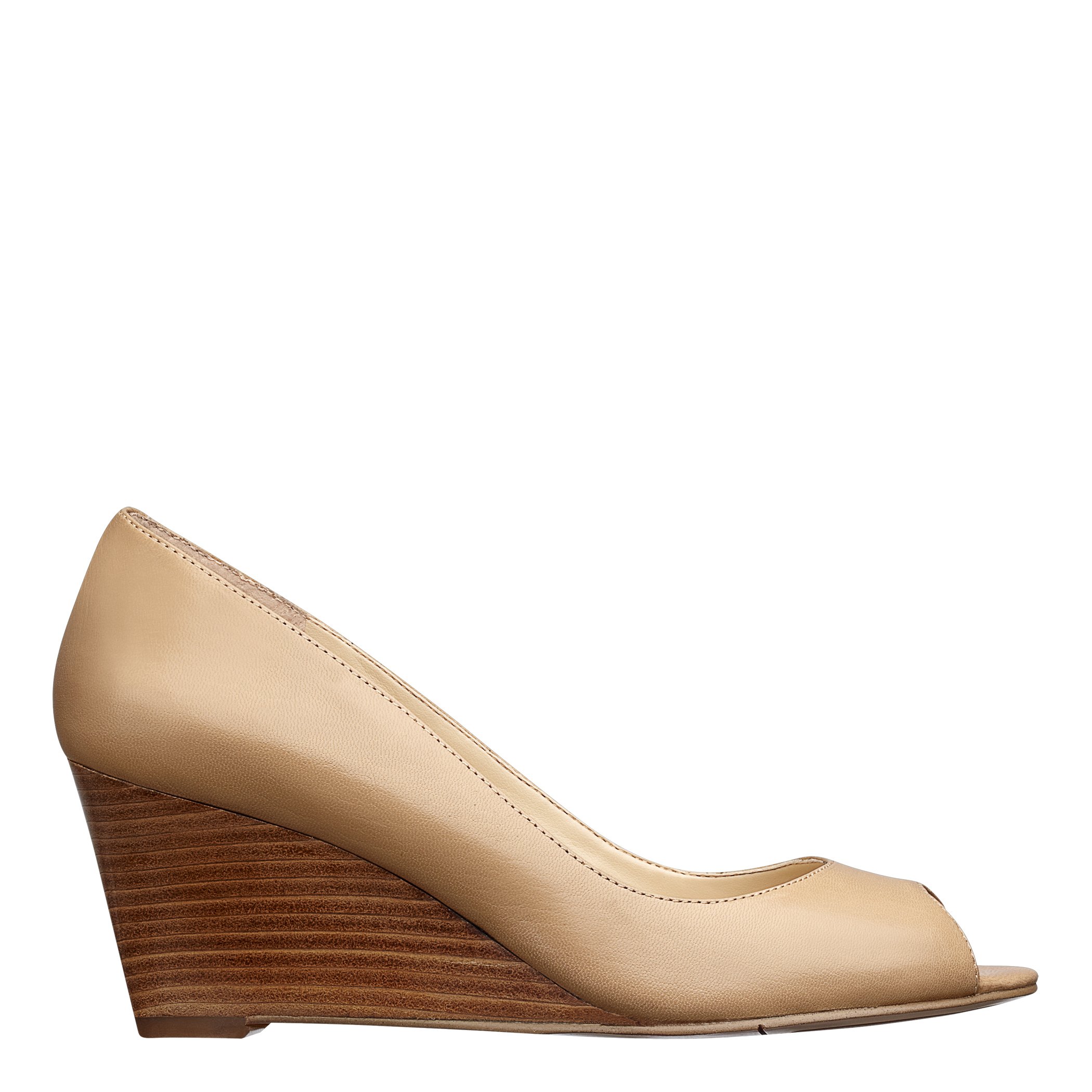 Lyst - Nine West Powersurge Peep Toe Wedge Pump in Brown