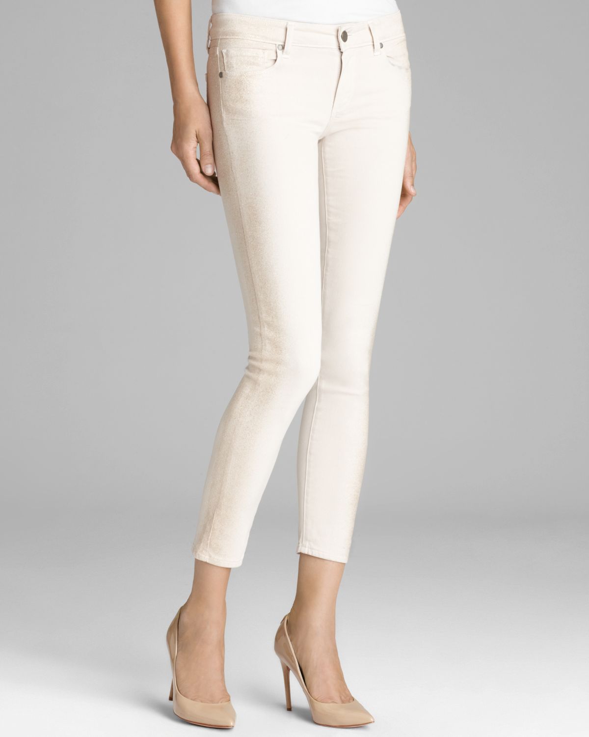 white cream jeans