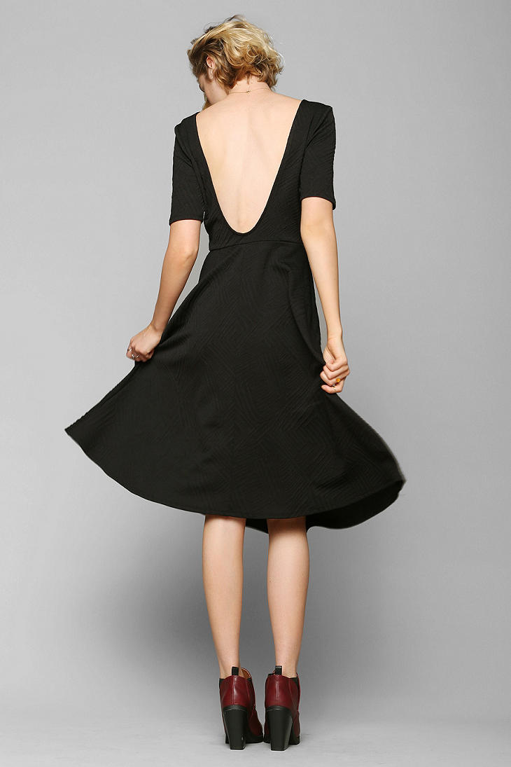 Lyst Urban Outfitters Pins and Needles Textured Knit Fit Flare Midi