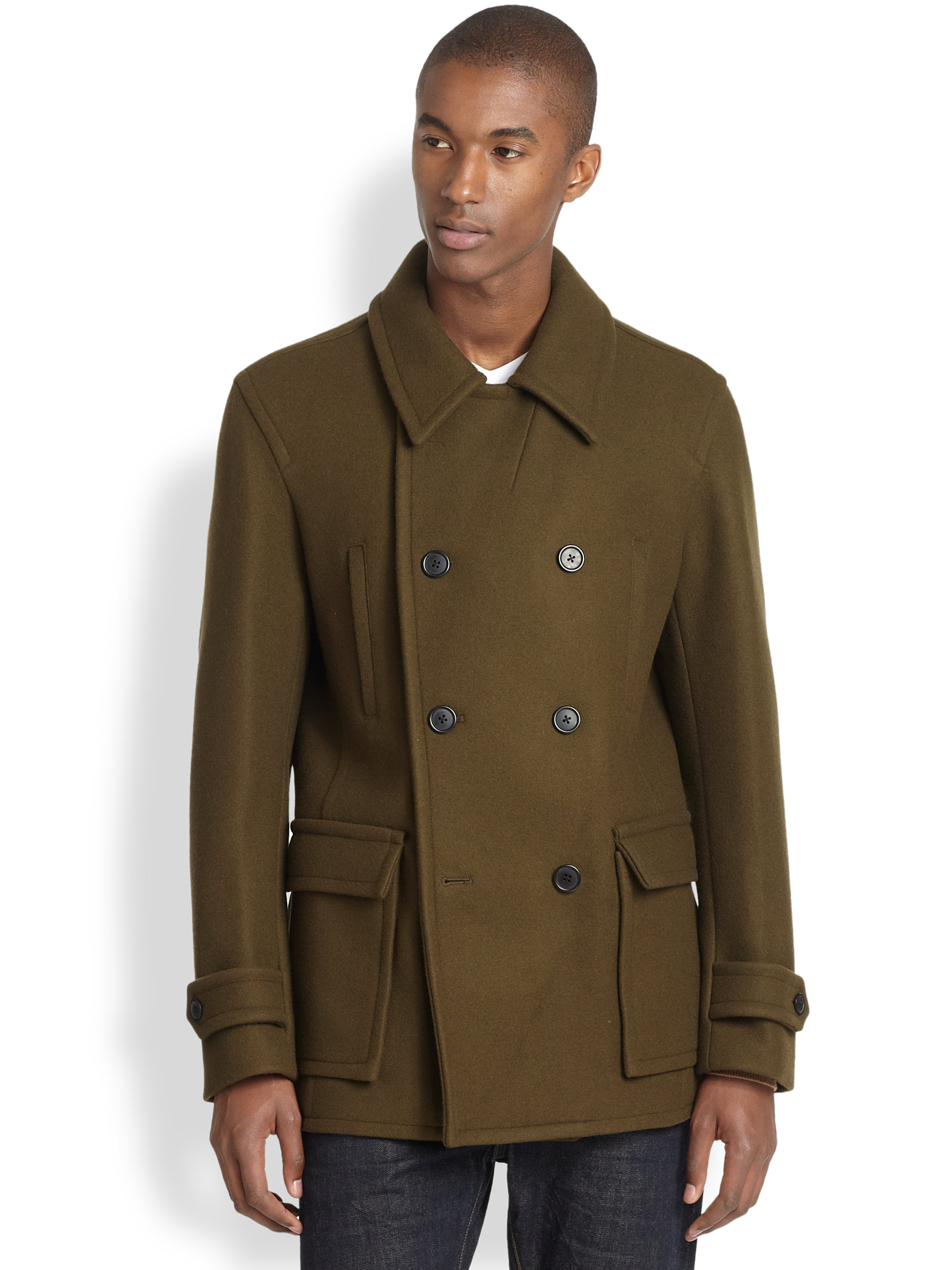 Herringbone Peacoat Dark Green Jackets Coats Ted Baker Pea Coats Cly Mens Coat Styles Needpeacoat