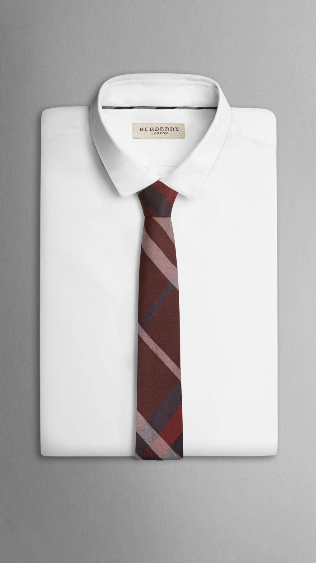 burberry purple plaid tie