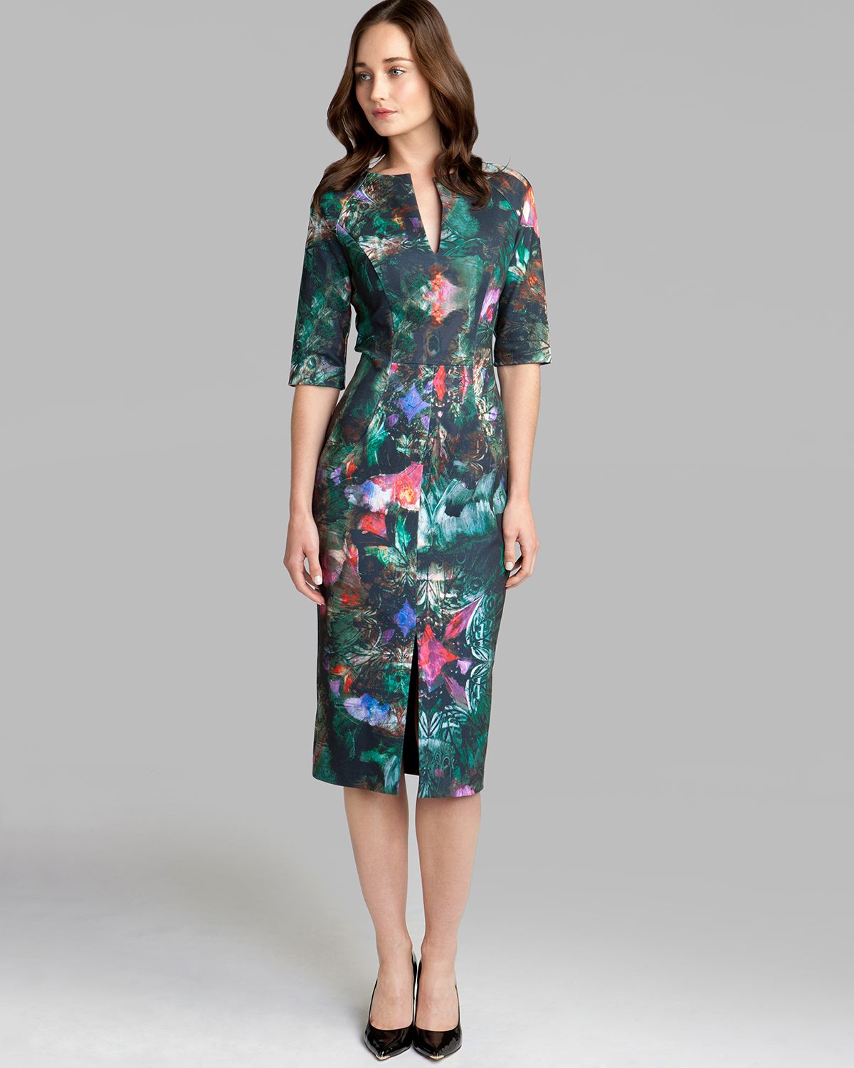 ted baker dress iyana in black lyst ted baker dress iyana in black lyst