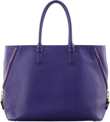 Tom Ford Jennifer Leather Shopper in Purple | Lyst