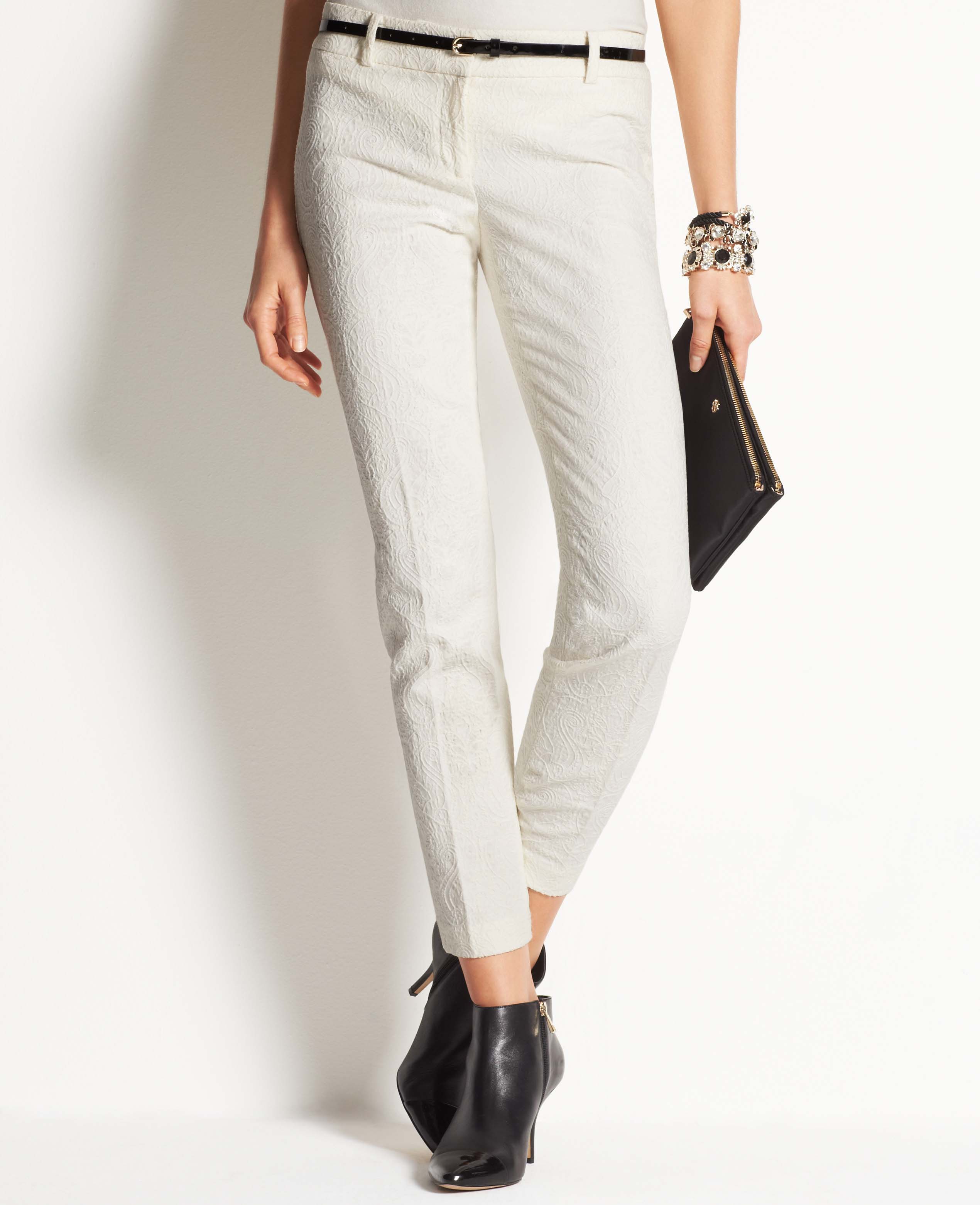 white ankle pants