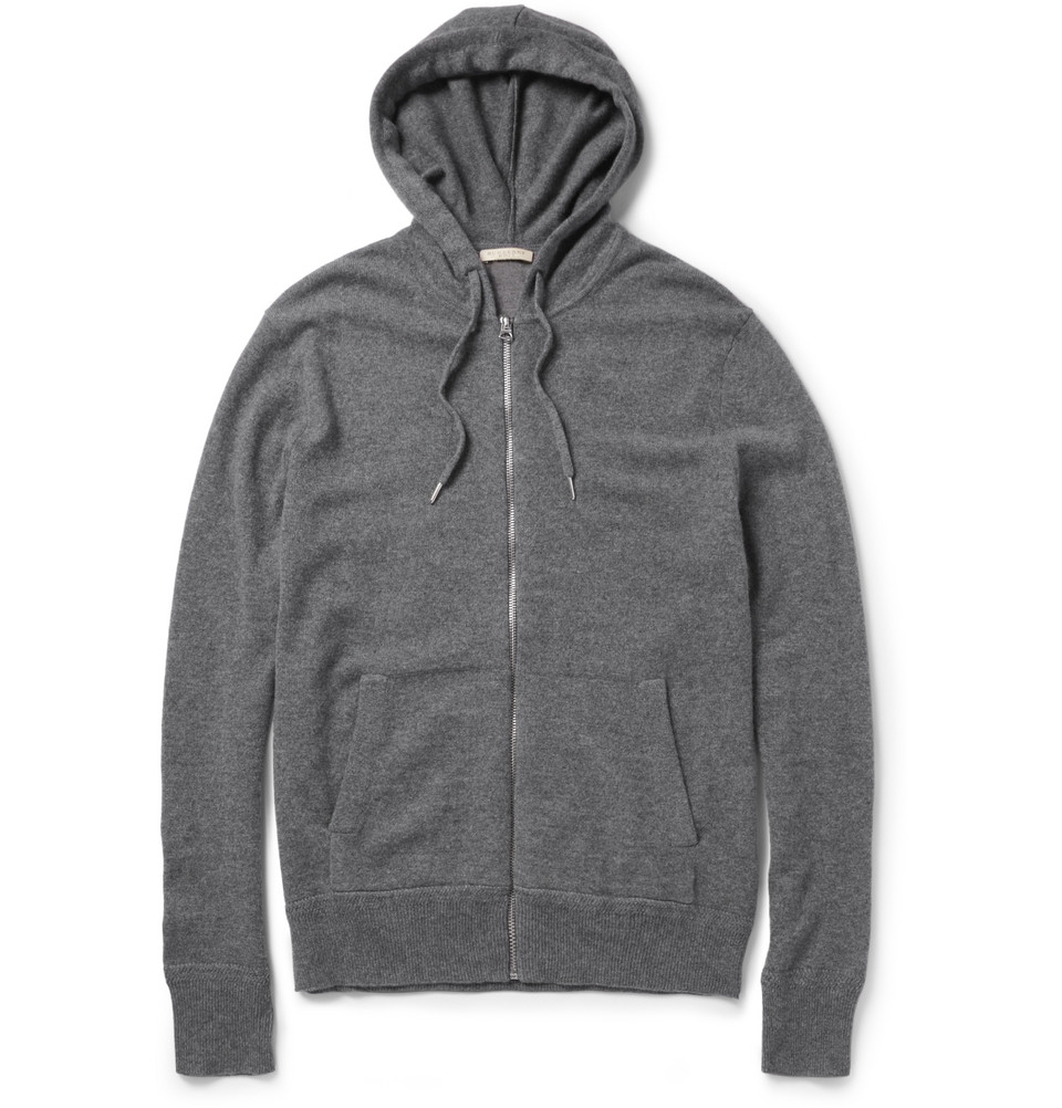 Lyst - Burberry Brit Cashmere Zipped Hoodie in Gray for Men