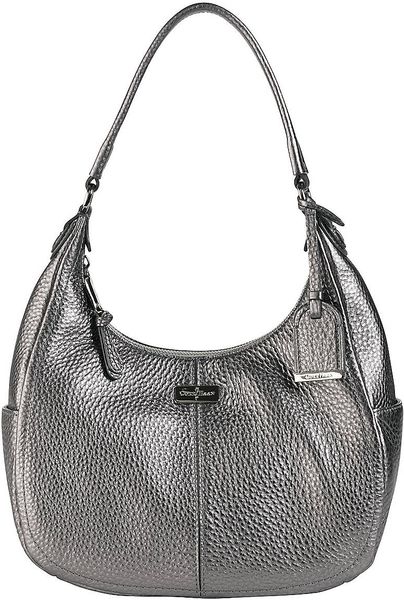 Cole Haan Village Leather Small Hobo Bag in Silver | Lyst