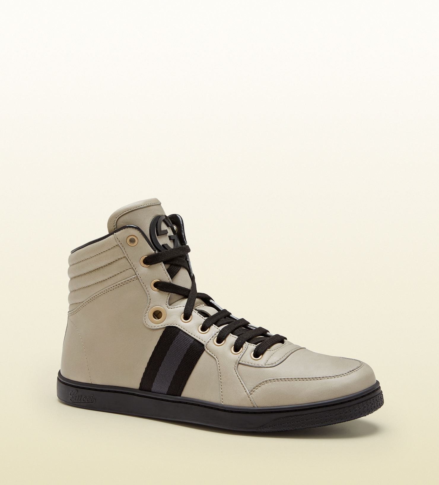 Lyst - Gucci Men's High-top Sneaker From Viaggio Collection in Gray for Men