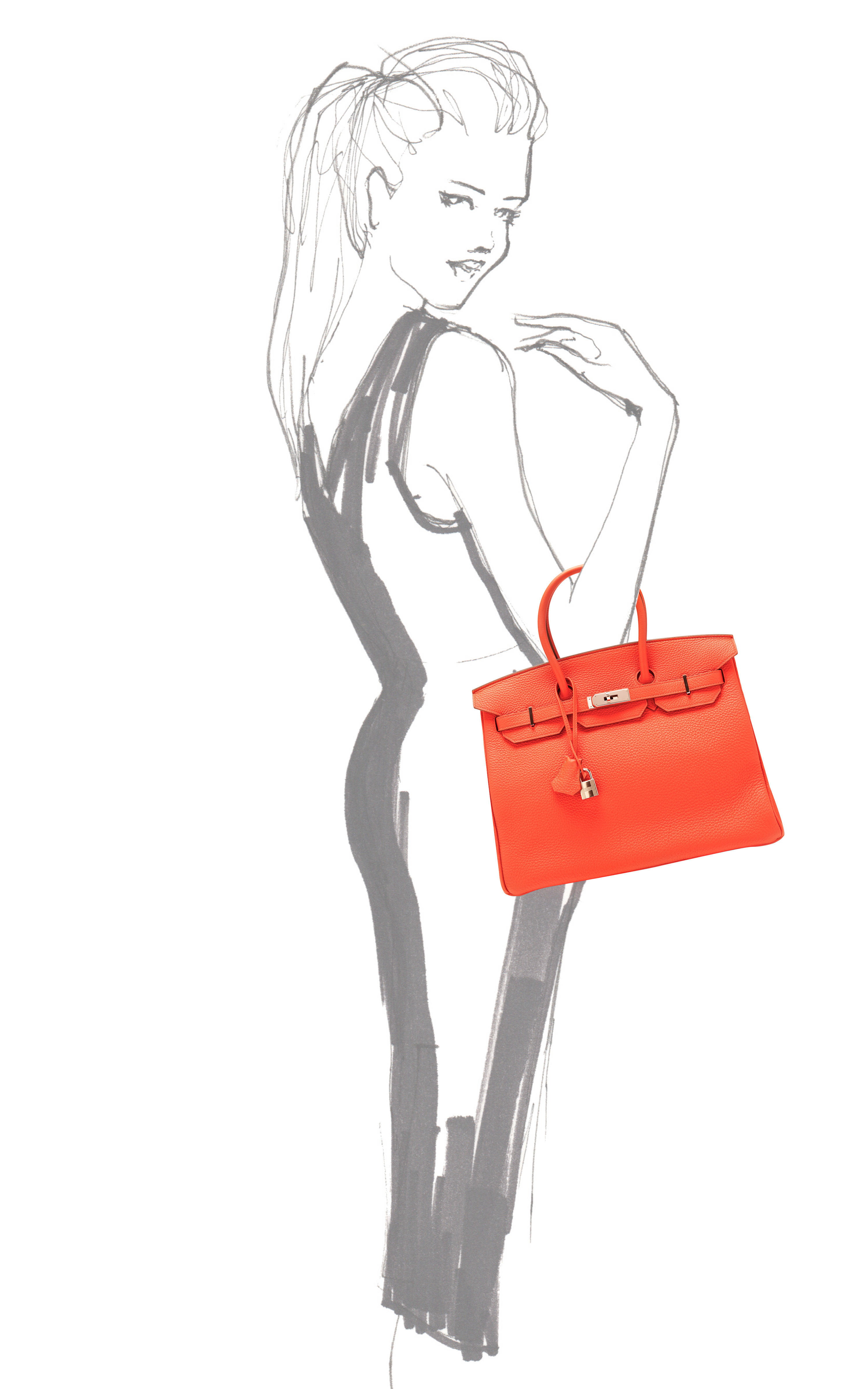 hermes birkin satchel coral clemence