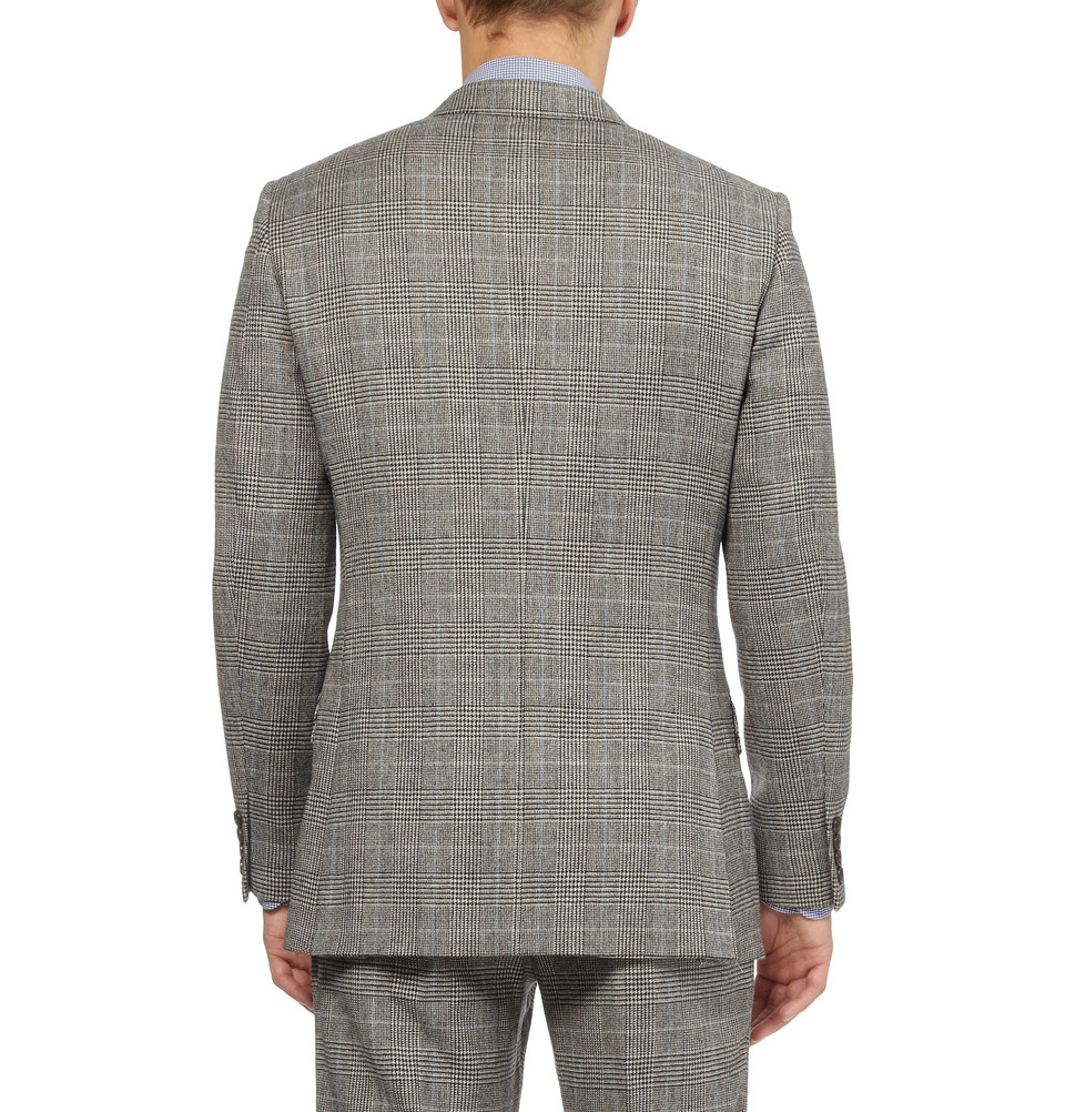 J.Crew Slim-Fit Glen Plaid Wool-Blend Suit Jacket in Gray for Men - Lyst