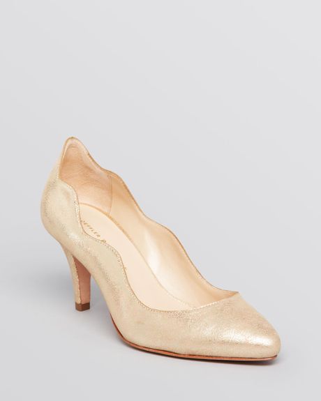 Loeffler Randall Pointed Toe Pumps Tilda High Heel in Gold (Pale Gold ...