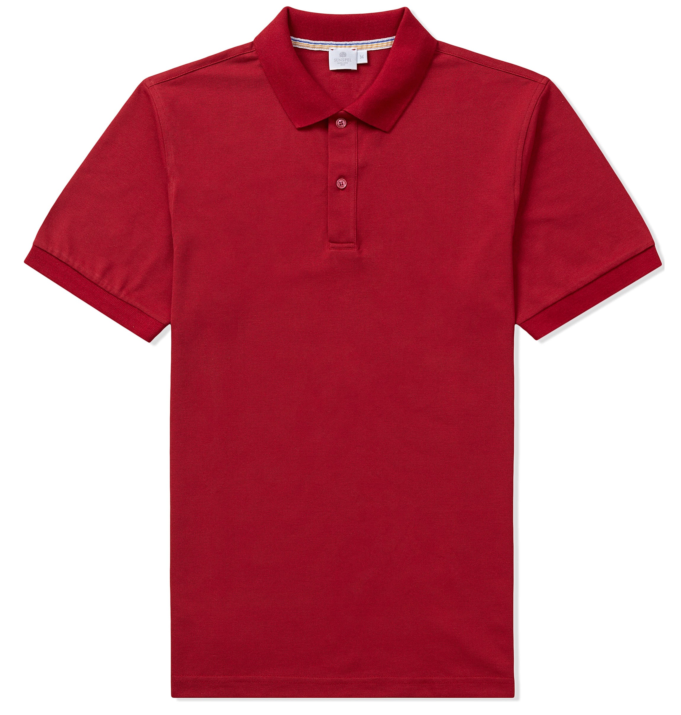 Sunspel Pique Rib Collar Polo Shirt in Red for Men | Lyst