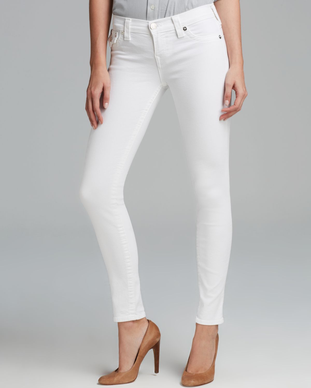 Lyst - True religion Jeans Serena Skinny in Optic White in White