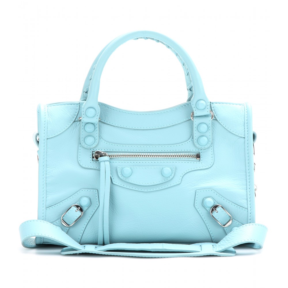 Balenciaga Classic Mini City Leather Bag in Blue (blue lay made in ...