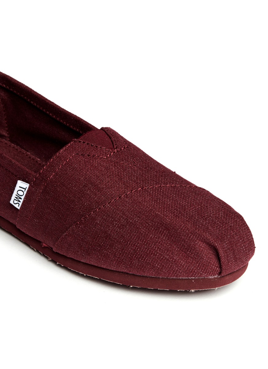 Toms Burgundy Earthwise Classic Slip-ons in Red | Lyst