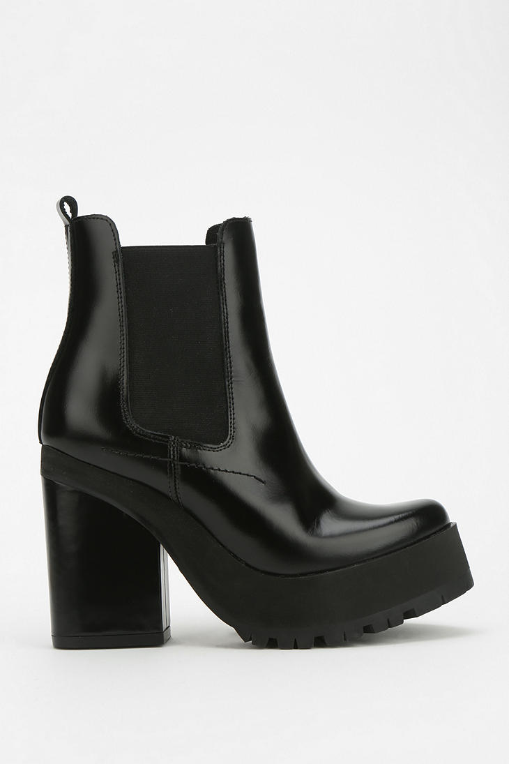 Lyst - Urban outfitters Miista Yolanda Chelsea Platform Ankle Boot in Black