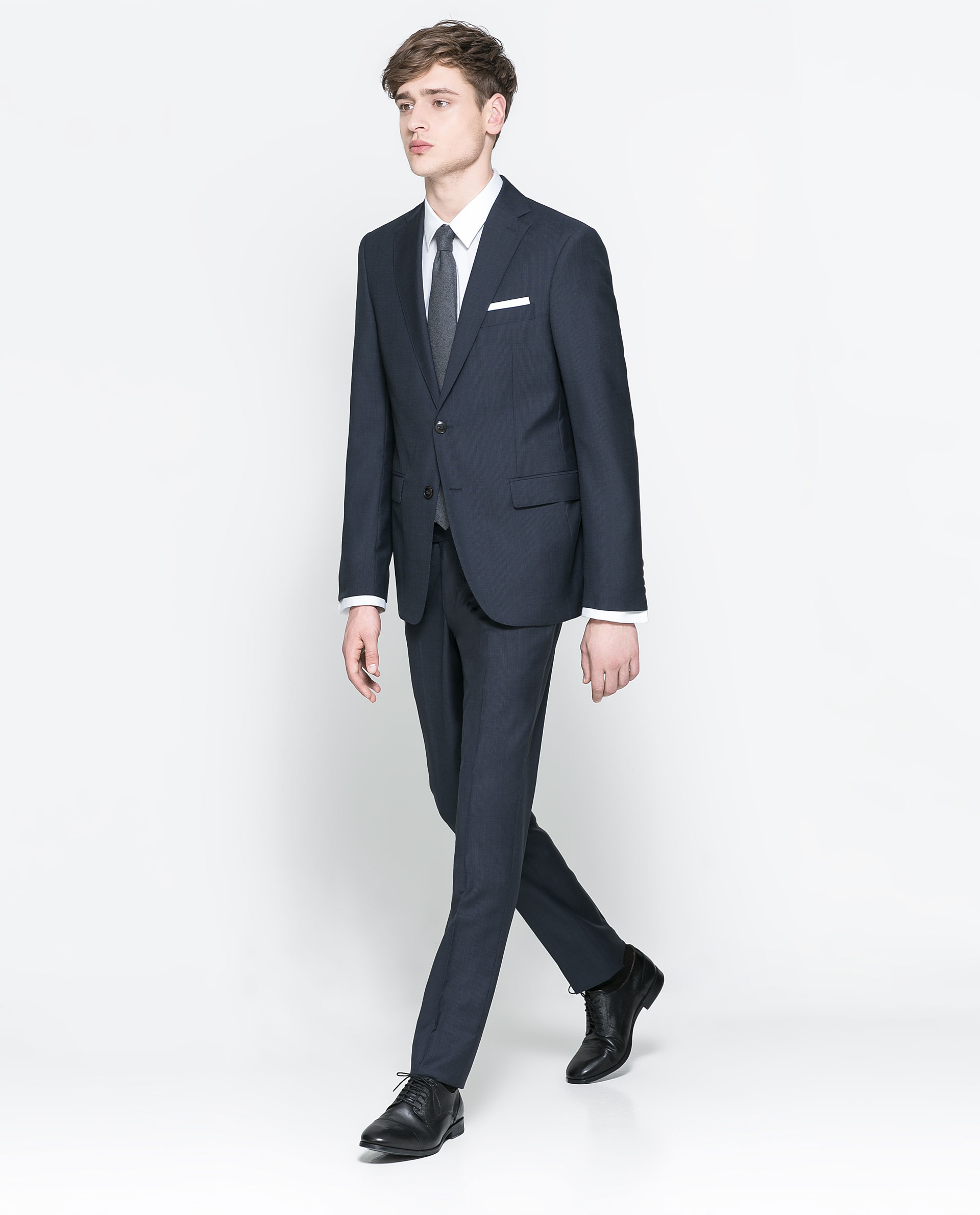 Men's Slim Fit Suit Zara - navy is everything | Blue slim fit suit ...