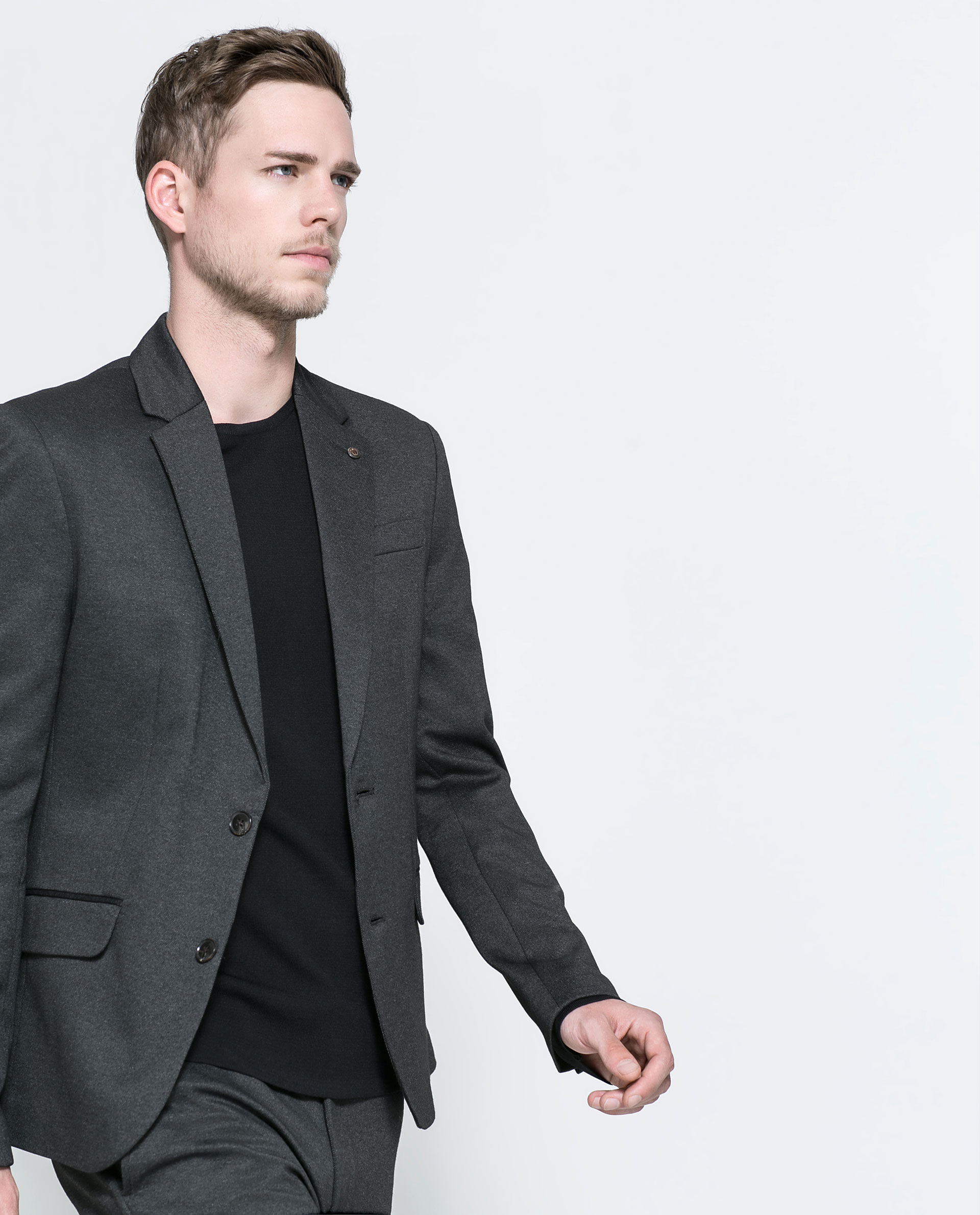 Zara Basic Blazer in Gray for Men | Lyst