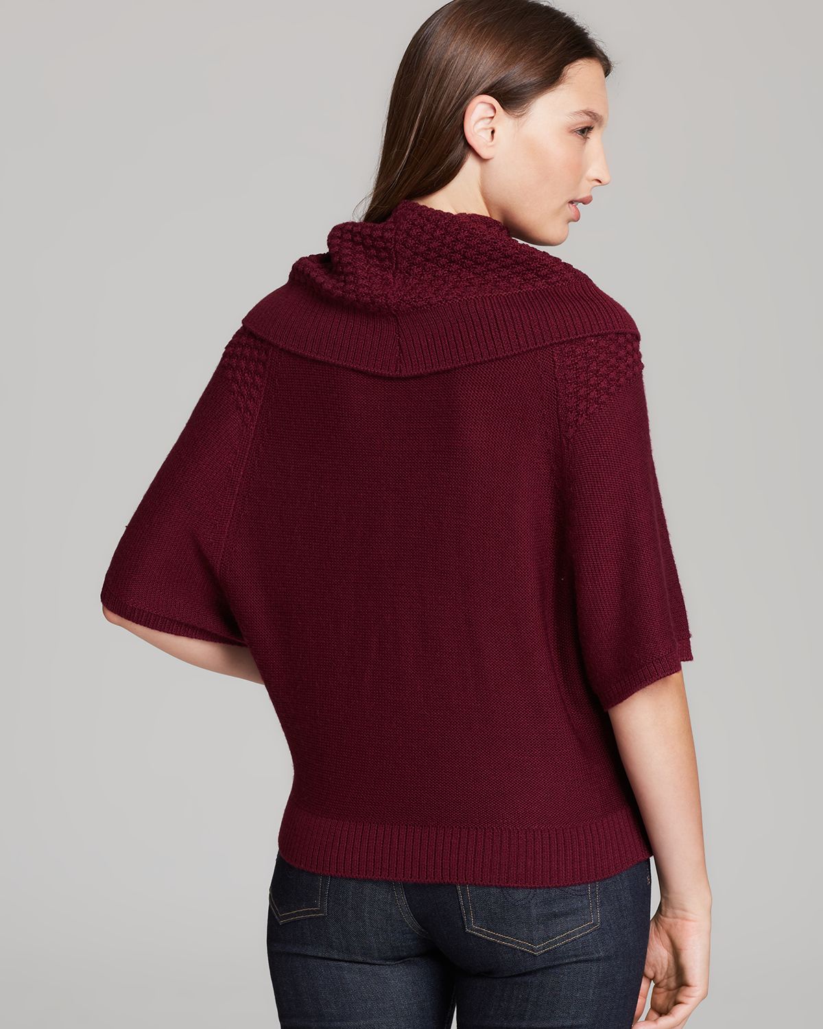 Adrianna papell Dolman Sleeve Sweater with Removable Cowl Neck in Red ...