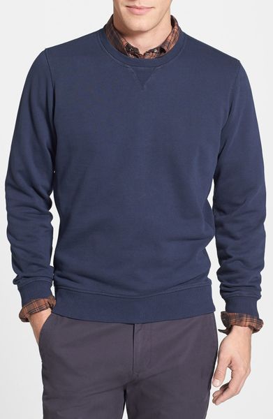Ag Adriano Goldschmied French Terry Crew Neck Sweatshirt in Blue for ...