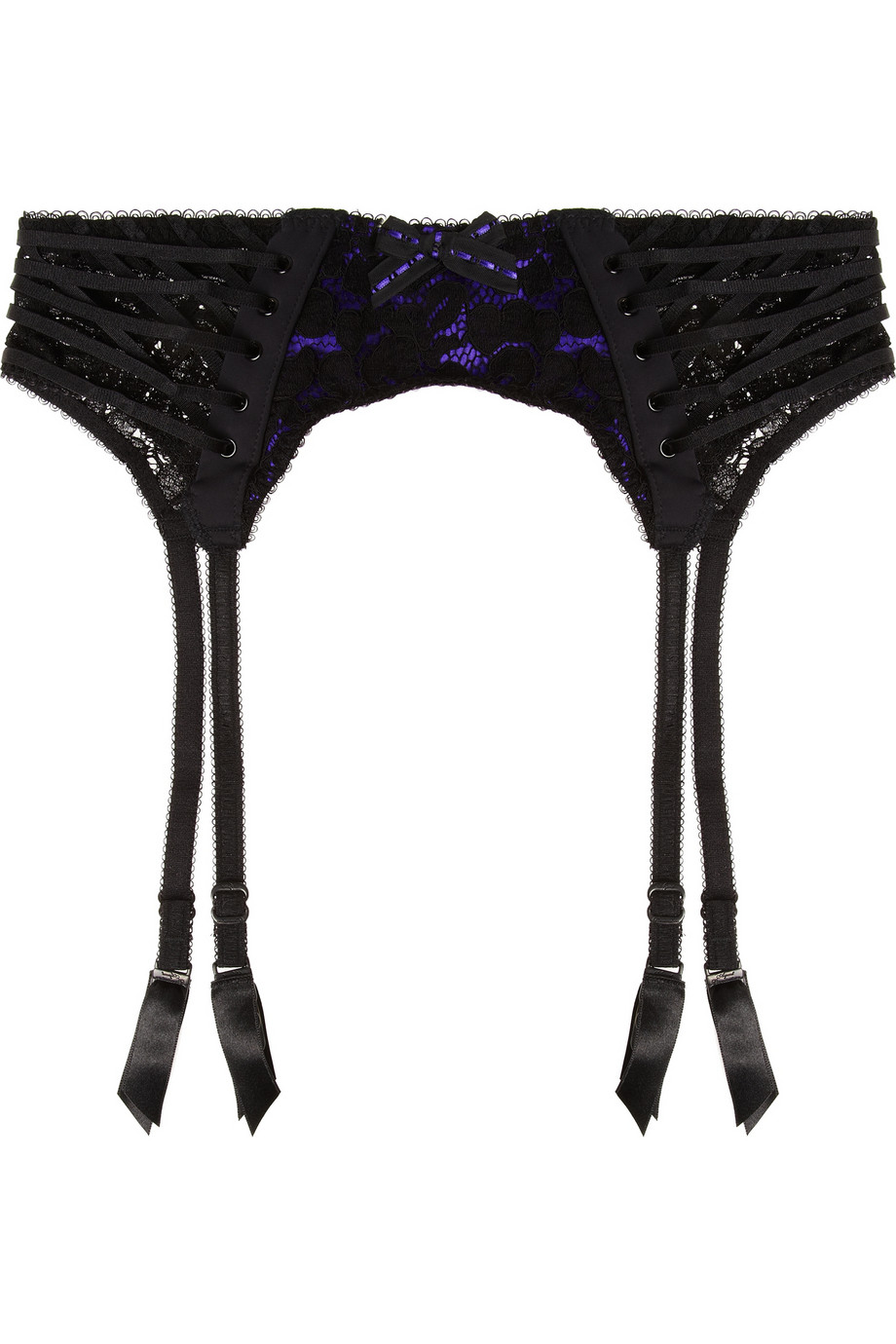 Agent Provocateur Rudy Lace and Silk Suspender Belt in Black | Lyst