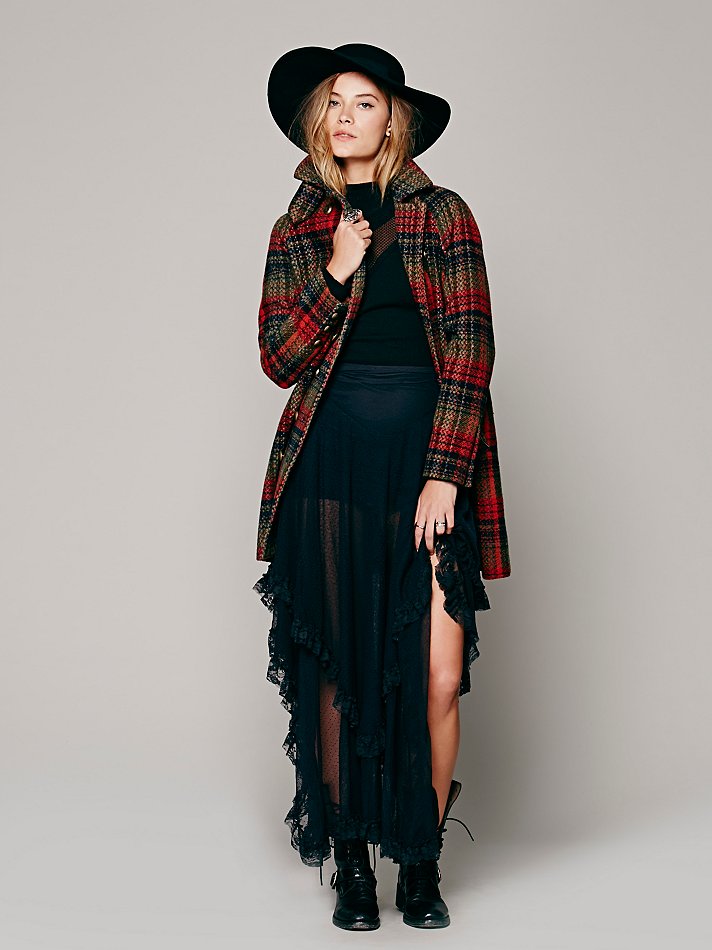 Lyst - Free People Spanish Court Skirt in Black