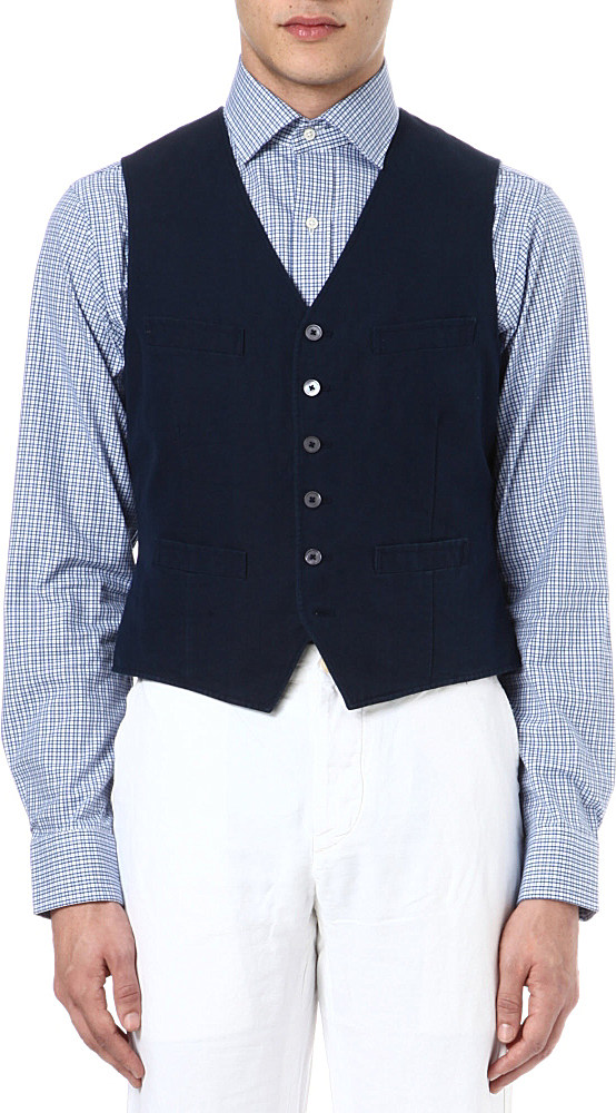 Ralph lauren Westcott Waistcoat in Blue for Men Lyst