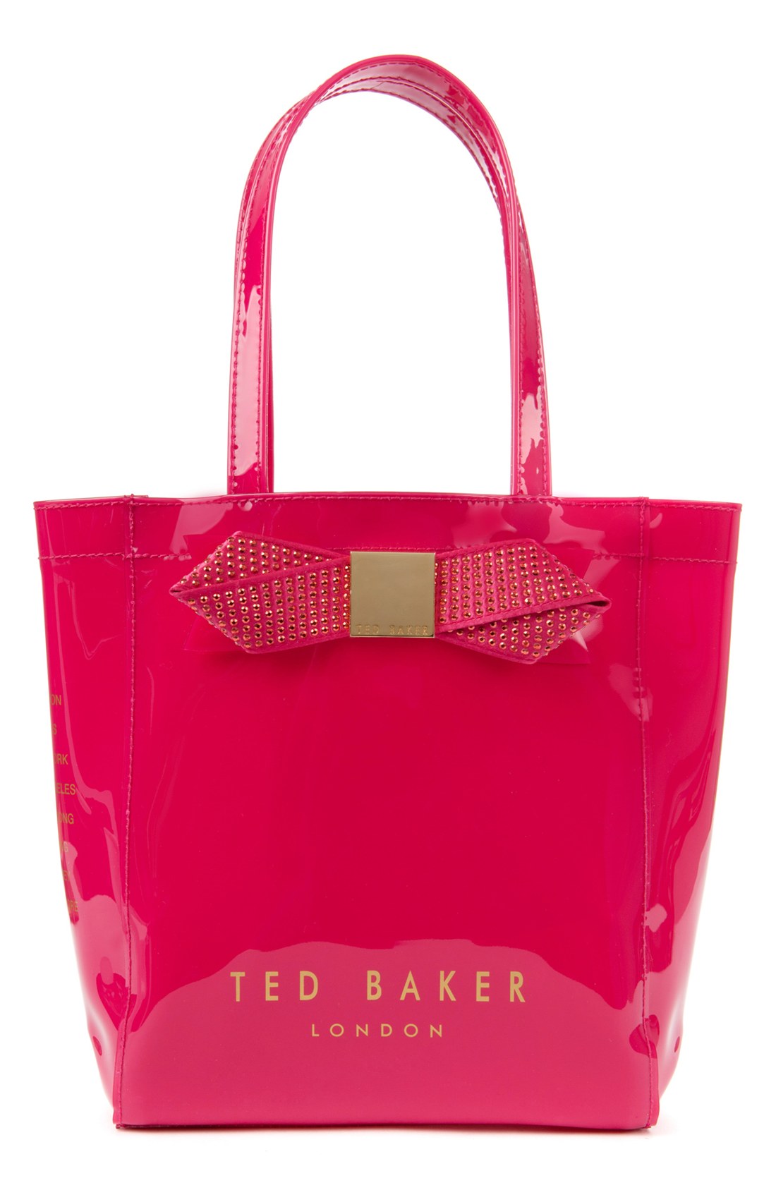 Ted Baker Metallic Bow Tote in Pink (Bright Pink) | Lyst