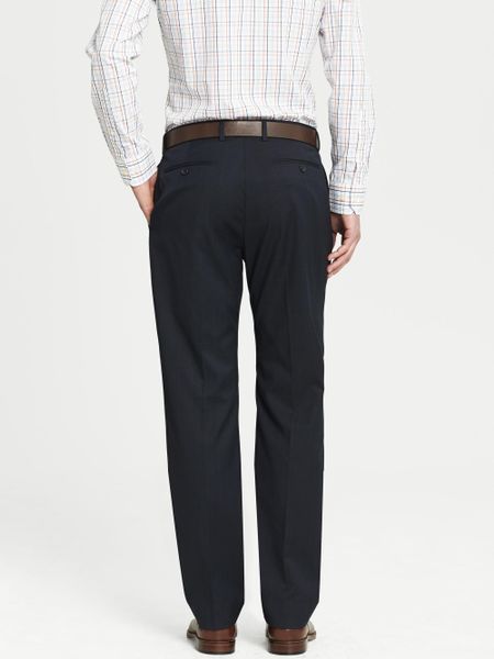 Banana Republic Tailored Slim Fit Navy Wool Dress Pant Navy in Blue for ...