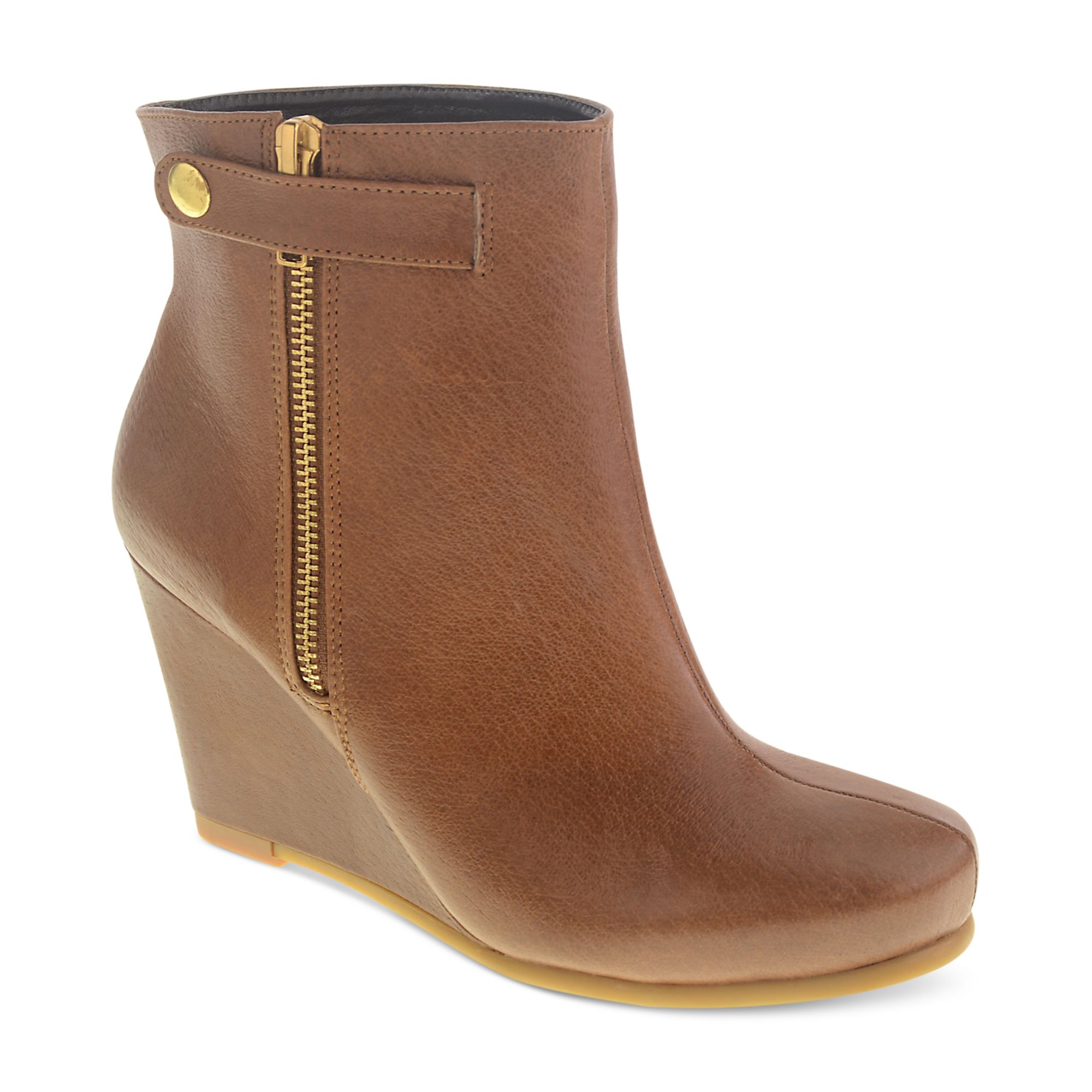 Chinese laundry Very Best Wedge Booties in Brown | Lyst