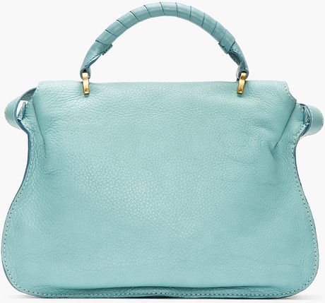 Chloé Mint Green Leather Marcie Medium Handbag in Blue (mint) | Lyst