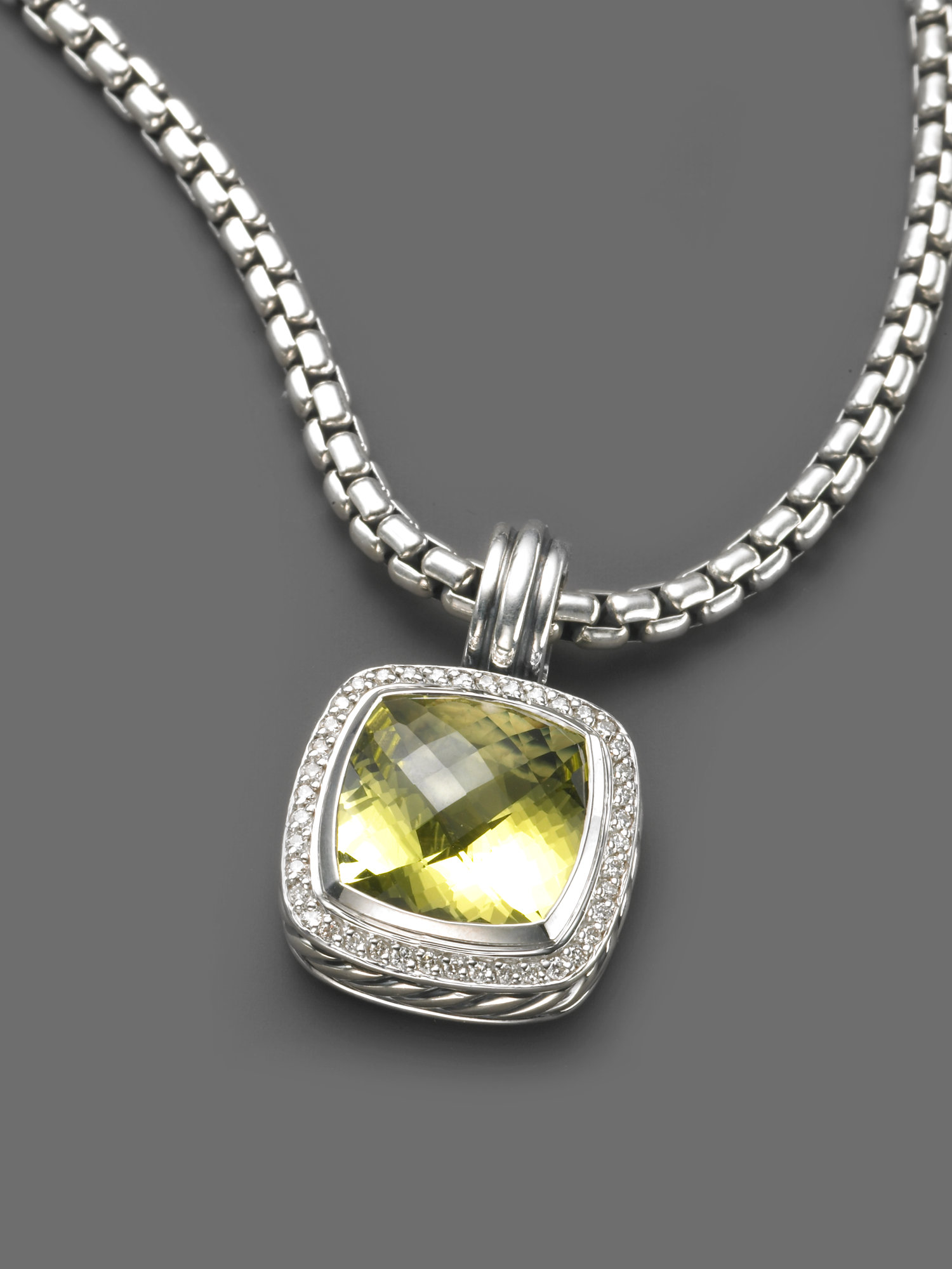 David Yurman Albion Lemon Citrine Enhancer in Yellow