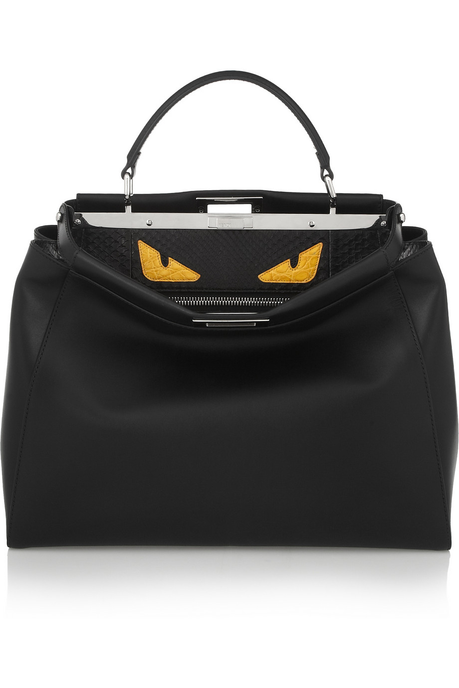 Lyst - Fendi Peekaboo Medium Leather Tote in Black