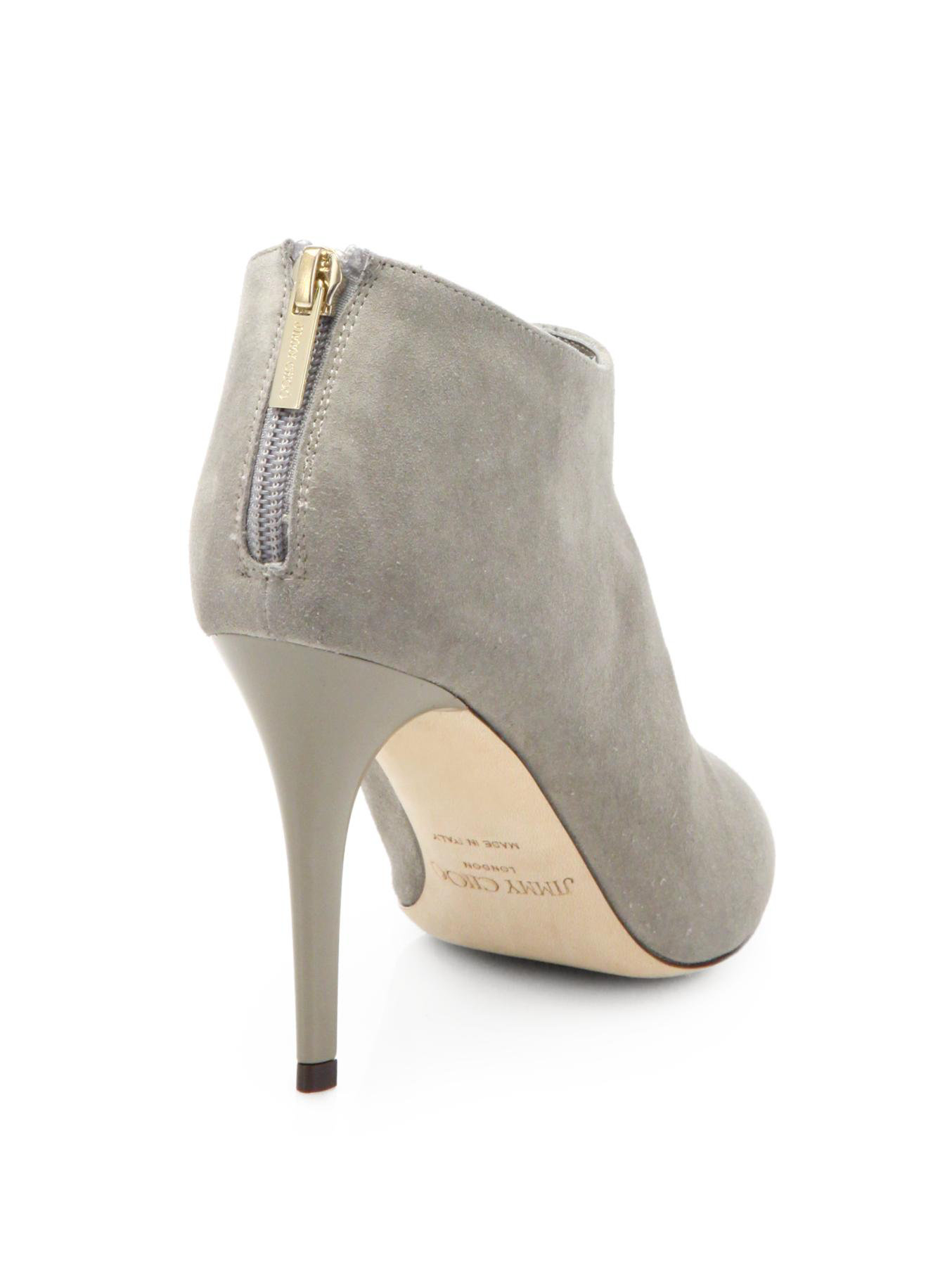 jimmy choo grey suede boots