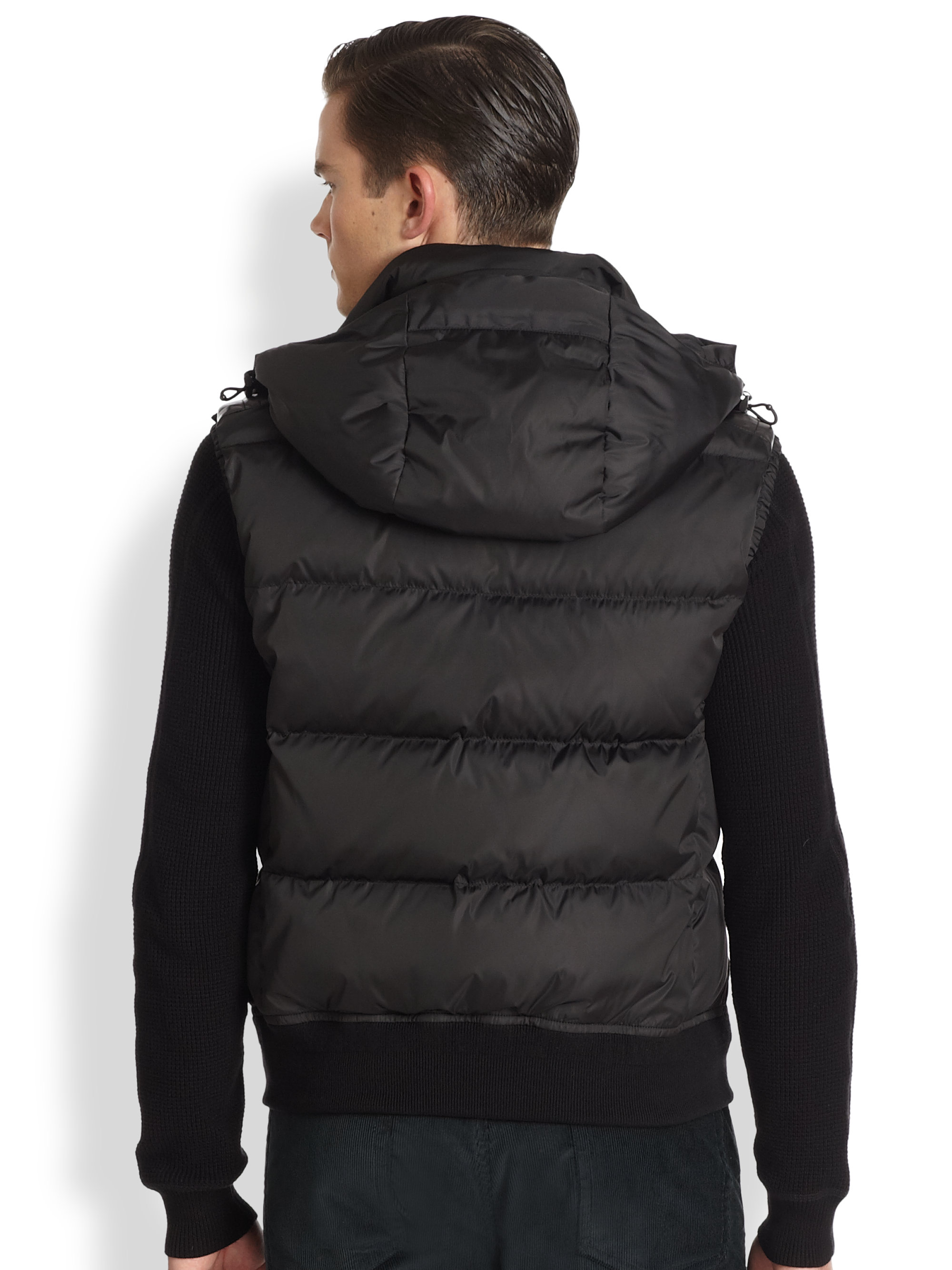 hooded puffer vest mens
