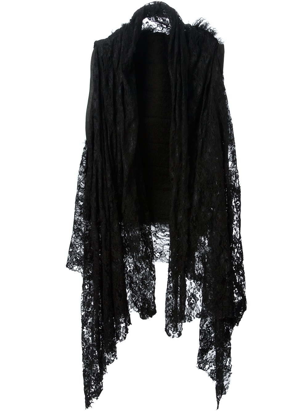 Lyst - Simona tagliaferri Long Lace Cardigan in Black