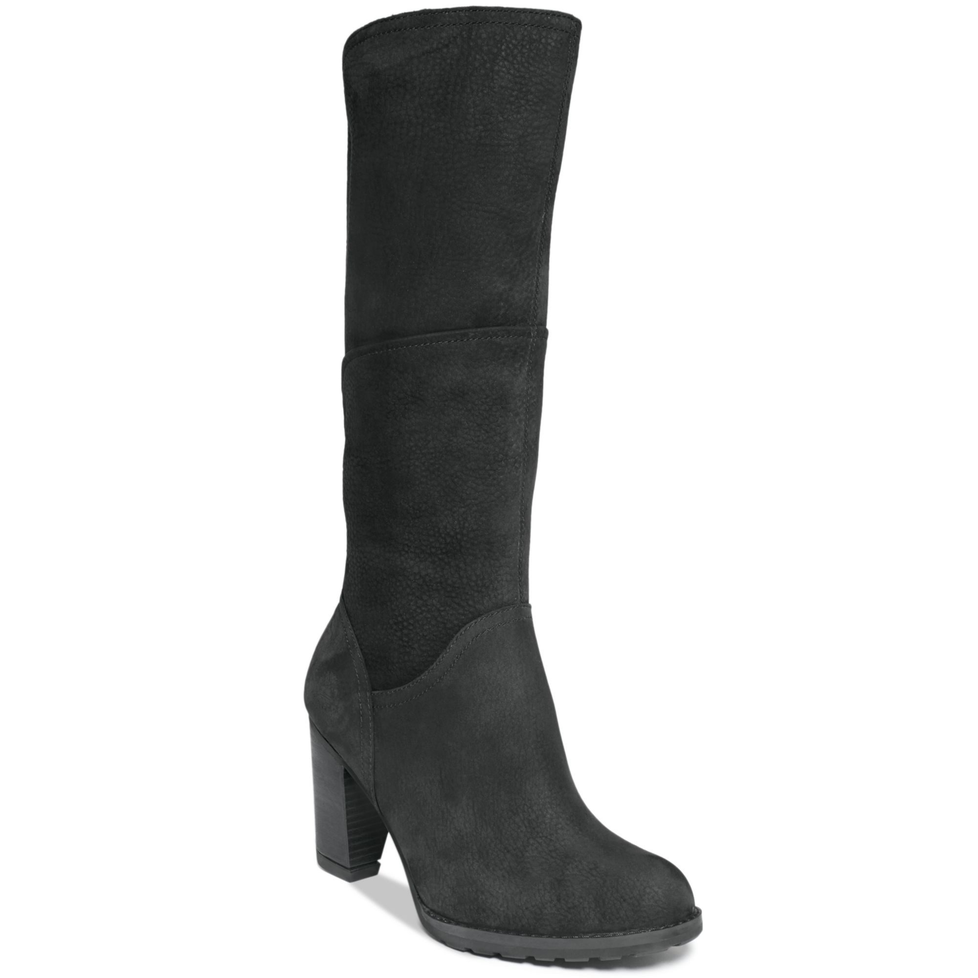 timberland tall boots womens black